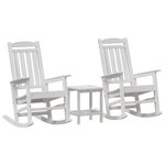 Ensemble de salon de jardin vidaXL 3 pièces blanc HDPE