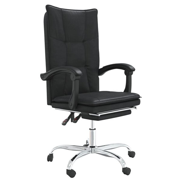 Chaise fauteuil siège pivotante de inclinable de bureau informatique étude similicuir noir 02_0024266