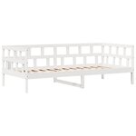 vidaXL Lit de jour et tiroirs sans matelas blanc 90x190 cm bois massif