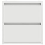 vidaXL Tables de chevet murales 2 Pièces blanc 38x34x40 cm