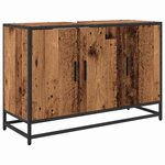 vidaXL Cabinet de salle de bain avec porte Bois Ancien 90 x 33 x 60 cm