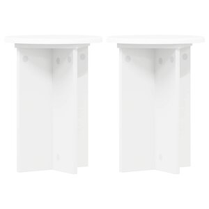 vidaXL Support de Plante 2 pièces Blanc Ø29 5 x 40 cm