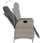vidaXL Ensemble à manger de jardin et coussins 7 Pièces gris clair rotin