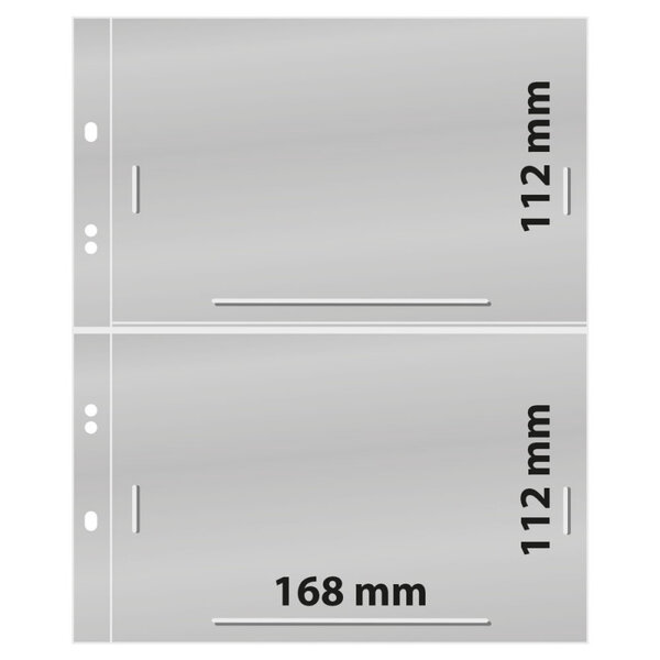 Feuilles Multi Collect Lindner transparentes à 2 poches pour enveloppes  blocs.