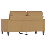 vidaXL Canapé à 2 places Marron 120 cm Velours