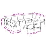 vidaXL Ensemble de canapé de jardin 11 Pièces Anthracite Acier