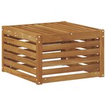 vidaXL Pouf d'Extérieur Bois d'Acacia Massif Naturel 59 x 59 x 37 cm