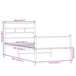 vidaXL Cadre de lit sans matelas chêne sonoma 107x200 cm