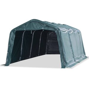 Vidaxl tente amovible pour bétail pvc 550 g/m² 3 3 x 6 4 m vert foncé