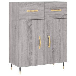vidaXL Buffet sonoma gris 69 5x34x90 cm bois d'ingénierie