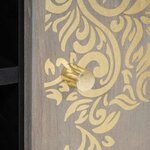 vidaXL Meuble TV avec porte Gris 80 x 33 x 46 cm Bois de mangue massif