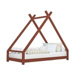 Lit tipi enfant TAHUKA 90 x 180 rouge brique