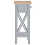 vidaXL Table d'appoint Gris 27 x 27 x 65 5 cm Bois