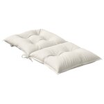 vidaXL Coussins de chaise à dossier bas lot de 4 crème mélangé tissu