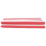 vidaXL Toile de rechange pour store banne Rouge et blanc 10 x 1.6 m