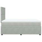 vidaXL Sommier à lattes de lit et matelas gris clair 120x190cm velours