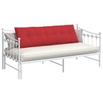 vidaXL Coussin de Dos Rouge 160 x 19 x 50 cm tissu