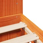vidaXL Cadre de lit sans matelas cire marron 200x200cm bois pin massif