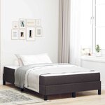 vidaXL Lit à ressorts avec matelas Marron foncé 120 x 190 cm tissu