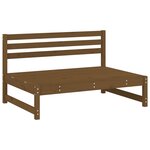 vidaXL Canapé central 120x80 cm marron miel bois de pin massif