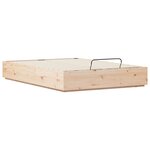 vidaXL Cadre de lit ottoman Naturel 120 x 200 cm Pin massif
