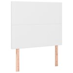 vidaXL Sommier à lattes de lit avec matelas Blanc 80x200 cm Similicuir