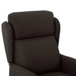 vidaXL Fauteuil inclinable Marron foncé 67.5 x 93.5 x 101.5 cm tissu
