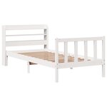 vidaXL Cadre de lit sans matelas blanc 100x200 cm bois de pin massif