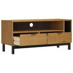 vidaXL Meuble TV FLAM 110x40x50 cm bois massif de pin