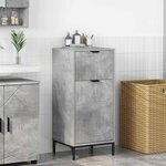 vidaXL Cabinet de salle de bain Gris béton 39.5 x 36 x 88 cm
