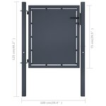 vidaXL Portail de jardin Acier 100 x 75 cm Anthracite