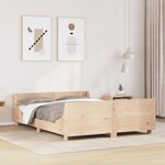 vidaXL Cadre de lit sans matelas 120x200 cm bois de pin massif