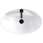 vidaXL Lavabo de salle de bains Noir Mat 59 x 35 x 21 cm métal