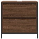 vidaXL Meuble salle de bain lavabo tiroirs chêne marron 60x34 5x60 cm