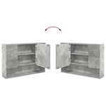 vidaXL Ensemble de mobilier de salle de bain 2 Pièces Gris béton