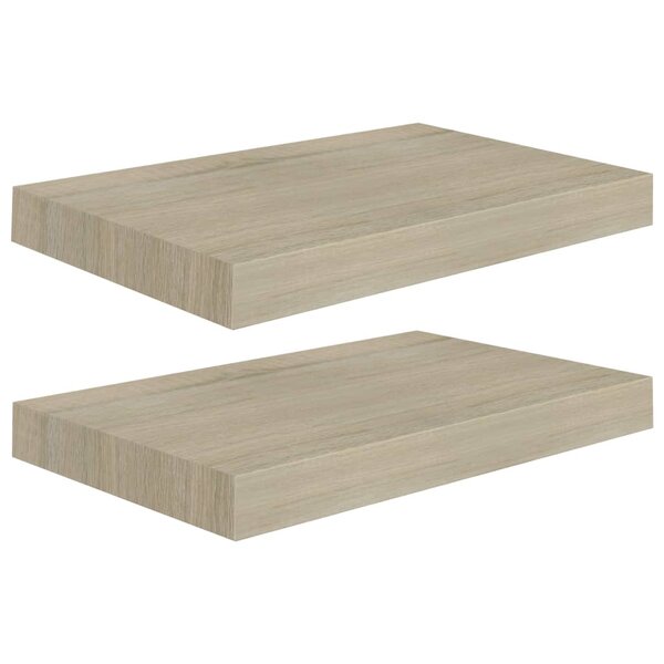 vidaXL Étagères murales flottantes 2 Pièces chêne 40x23x3 8 cm MDF