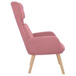 vidaXL Chaise de relaxation Rose Velours