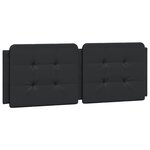 vidaXL Coussin de tête de lit noir 137 cm similicuir