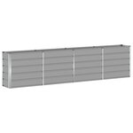 vidaXL Jardinière Gris clair 160 x 40 x 75 cm Acier