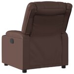 vidaXL Fauteuil inclinable électrique Marron Similicuir