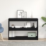 Bibliothèque / Cloison vidaXL Noir Chêne 100x30x72 cm Bois d'ingénierie