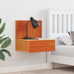 vidaXL Table de chevet avec tiroir Marron cire 42 x 32 5 x 40 cm