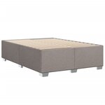 vidaXL Sommier à lattes de lit avec matelas Taupe 160x200 cm Tissu