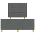 vidaXL Cadre de lit avec tête de lit Gris foncé 140 x 200 cm tissu