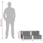 vidaXL Lit surélevé 80x80x38 cm Polypropylène