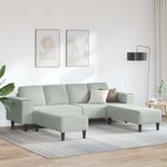 vidaXL Canapé de salon 3 Pièces Gris clair 250 x 188 x 76 cm