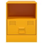 vidaXL Tables de chevet 2 Pièces jaune moutarde 34 5x39x44 cm acier