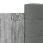 vidaXL Cadre de lit tête de lit et lumières LED sonoma gris 150x200 cm