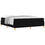 vidaXL Cadre de lit avec matelas Noir 180 x 200 cm tissu