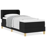 Lit avec sommier et matelas vidaXL Noir 80x200 cm en tissu